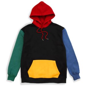 black color block hoodie