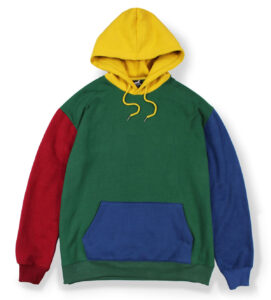green color block hoodie