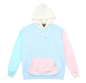 pastel color block hoodie